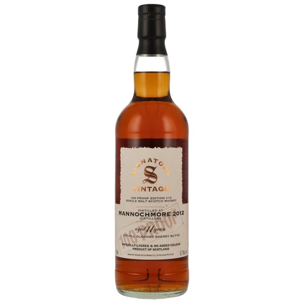 Mannochmore Single Malt Whisky Signatory 100 Proof